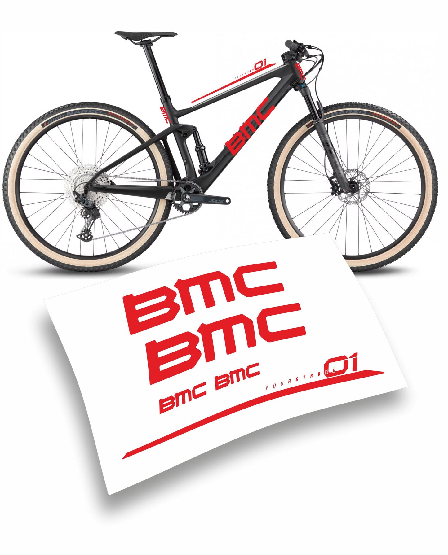 BMC Four Stroke 2021/22 - Adesivi per Telaio - Kit Professionale MTB