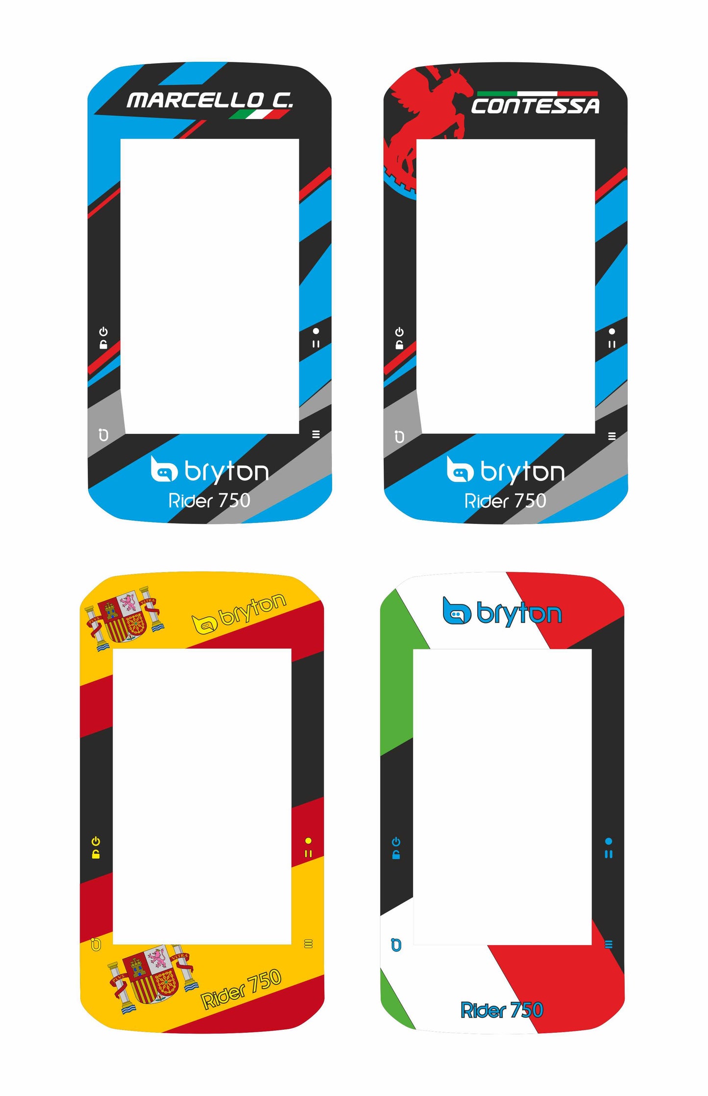 Bryton Rider 750 adesivo schermo ciclocomputer personalizzabile