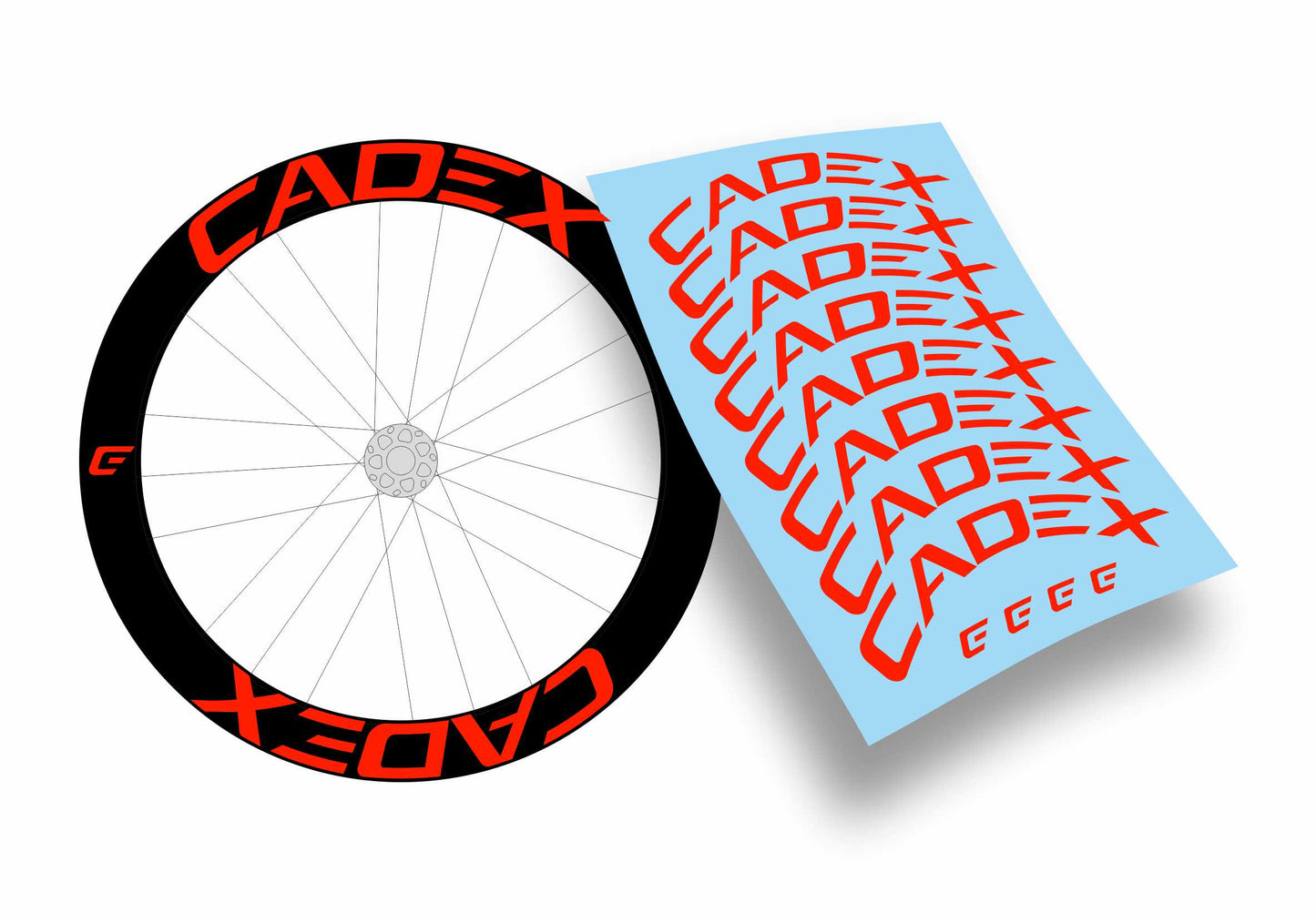 Cadex adesivi per cerchio bicicletta 60mm