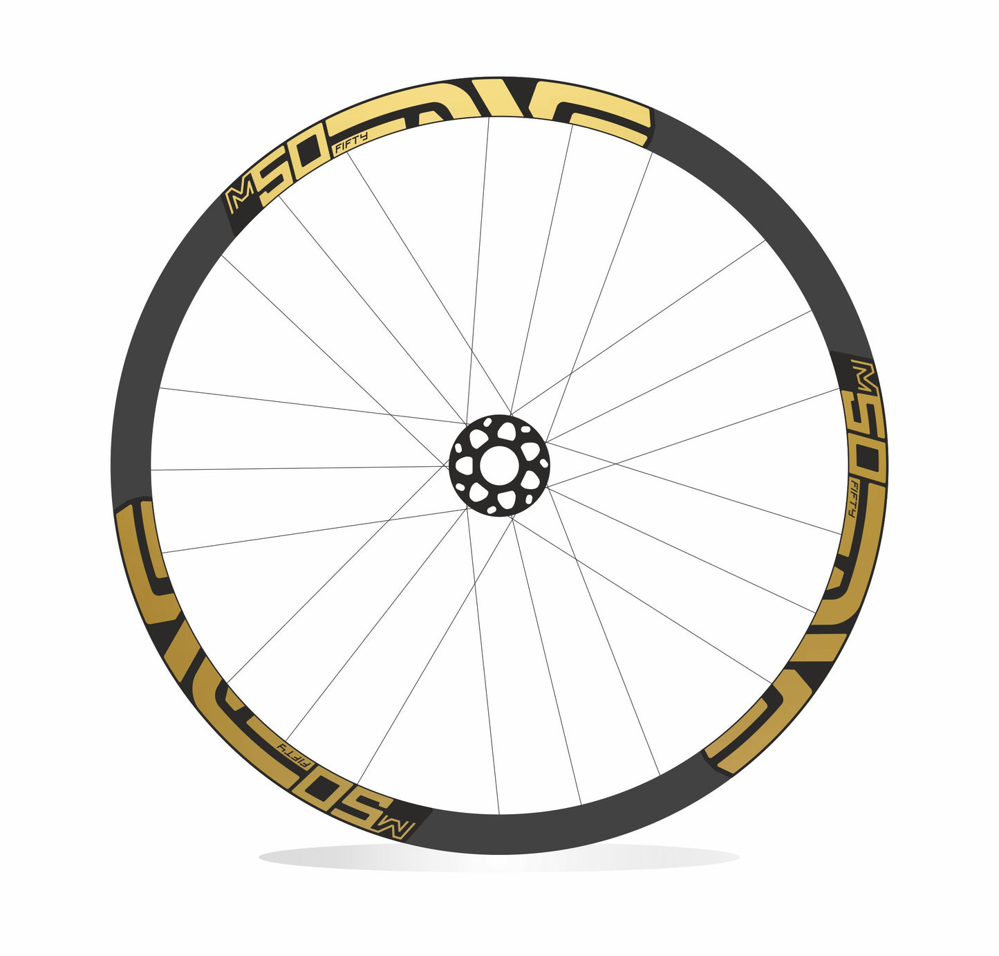 ENVE M50 Fifty - Kit adesivi cerchi mtb 29" sfondo nero wheel decals stickers