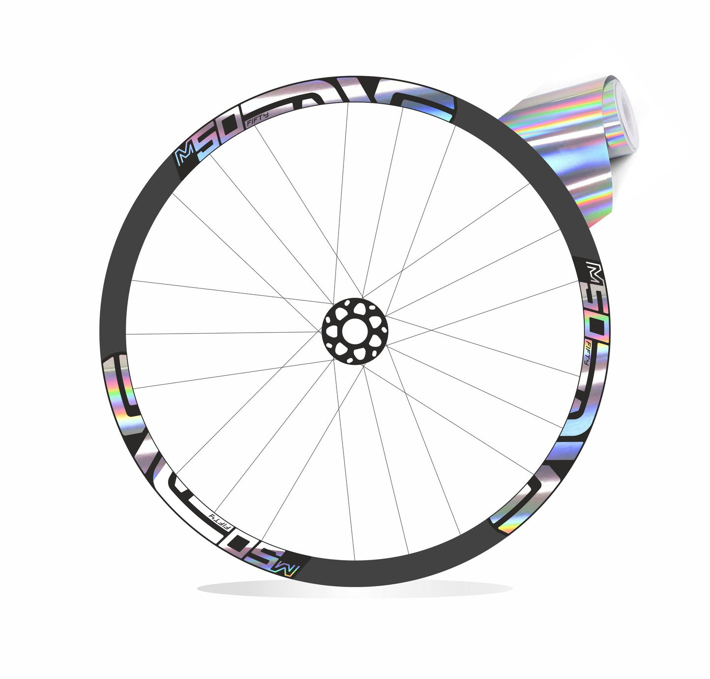 ENVE M50 Fifty - Kit adesivi cerchi mtb 29" sfondo nero wheel decals stickers