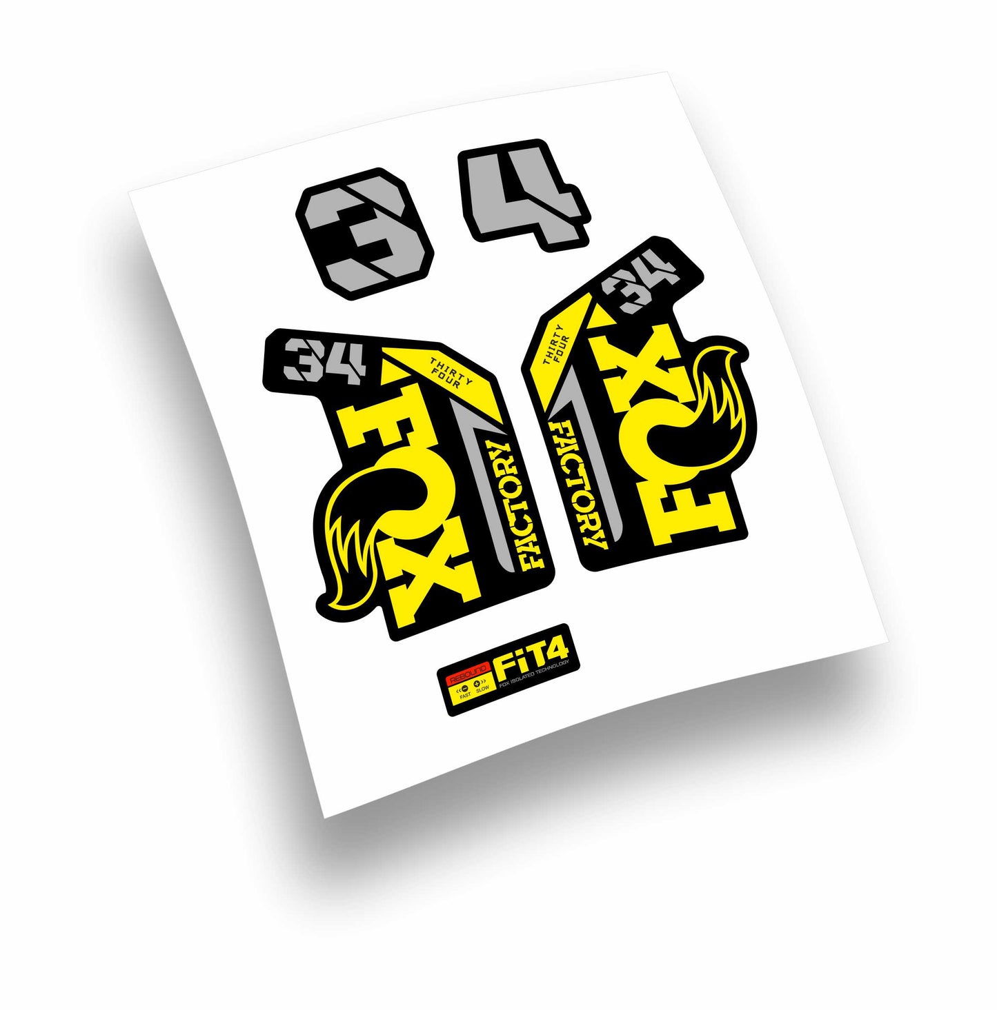 Fox 34 Factory Step Cast 140mm adesivi sticker per forcella mountain bike