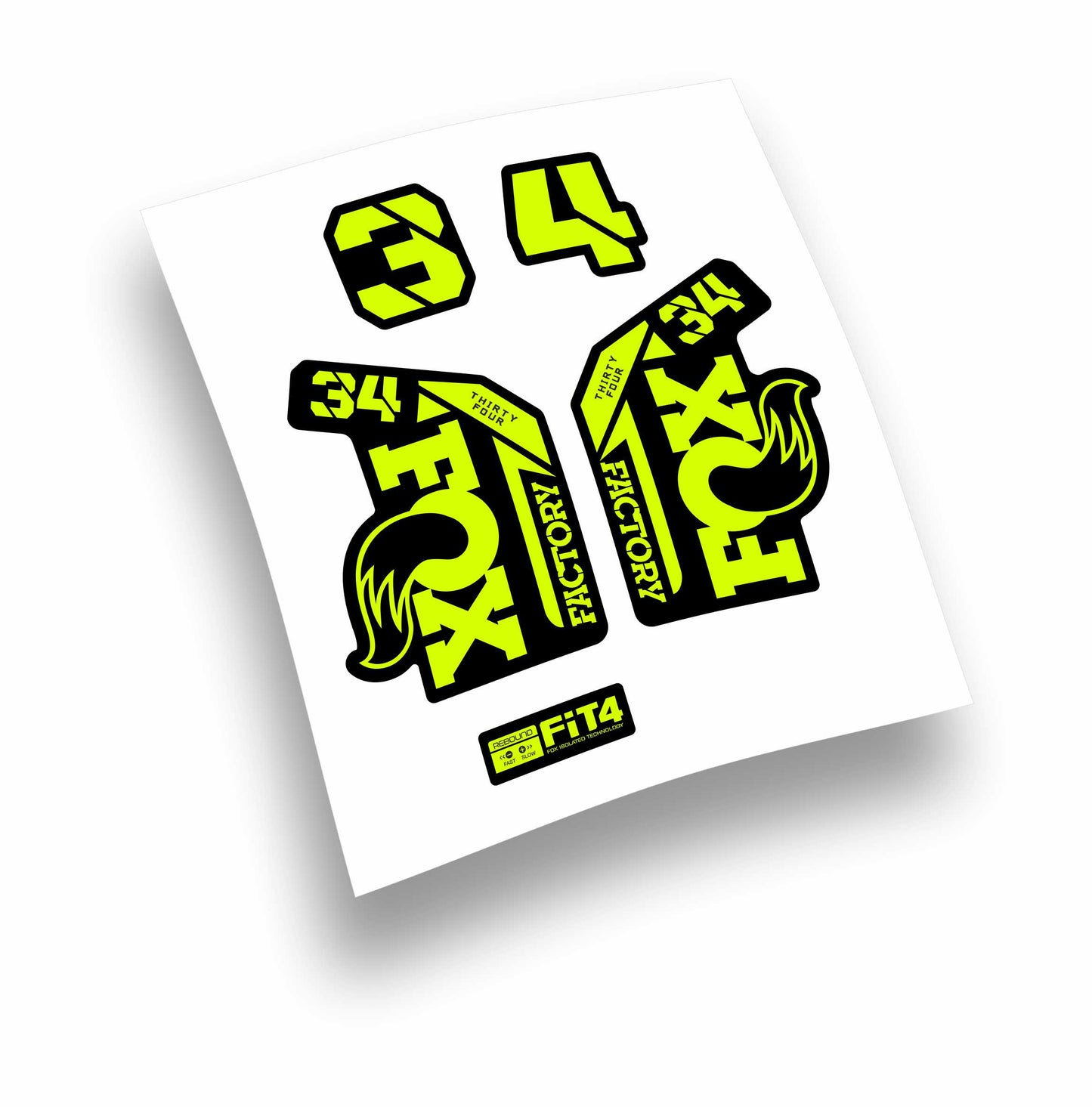 Fox 34 Factory Step Cast 140mm adesivi sticker per forcella mountain bike