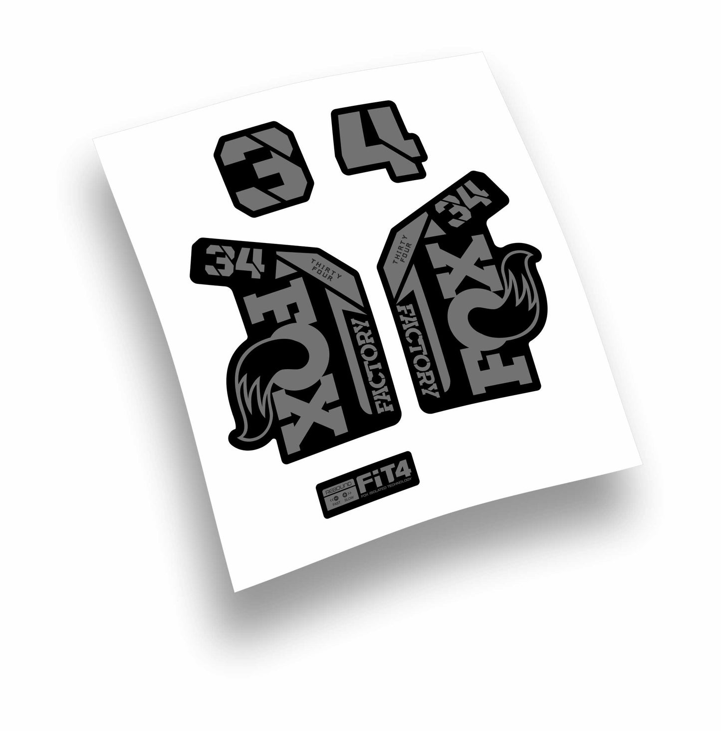 Fox 34 Factory Step Cast 140mm adesivi sticker per forcella mountain bike