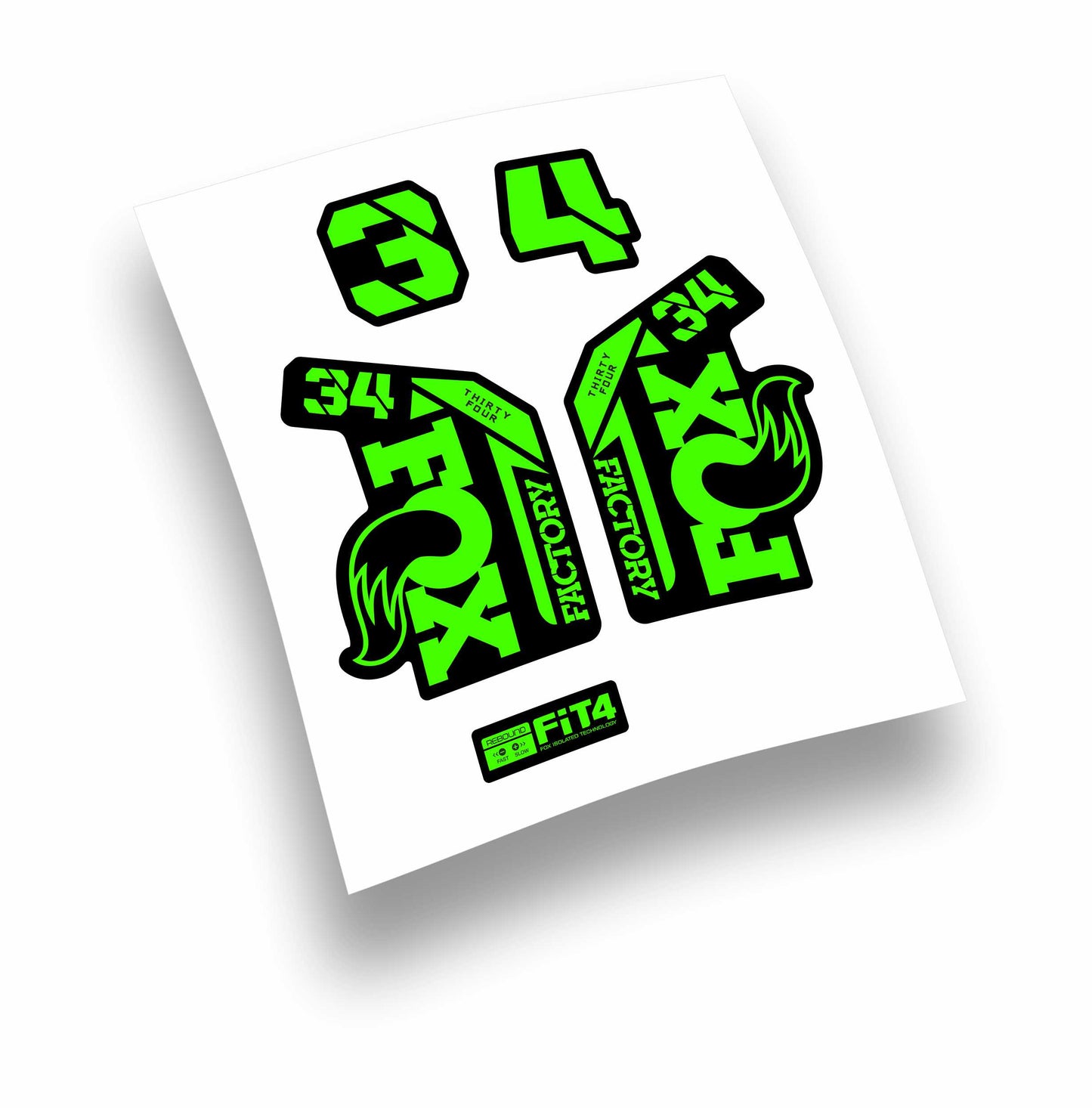 Fox 34 Factory Step Cast 140mm adesivi sticker per forcella mountain bike