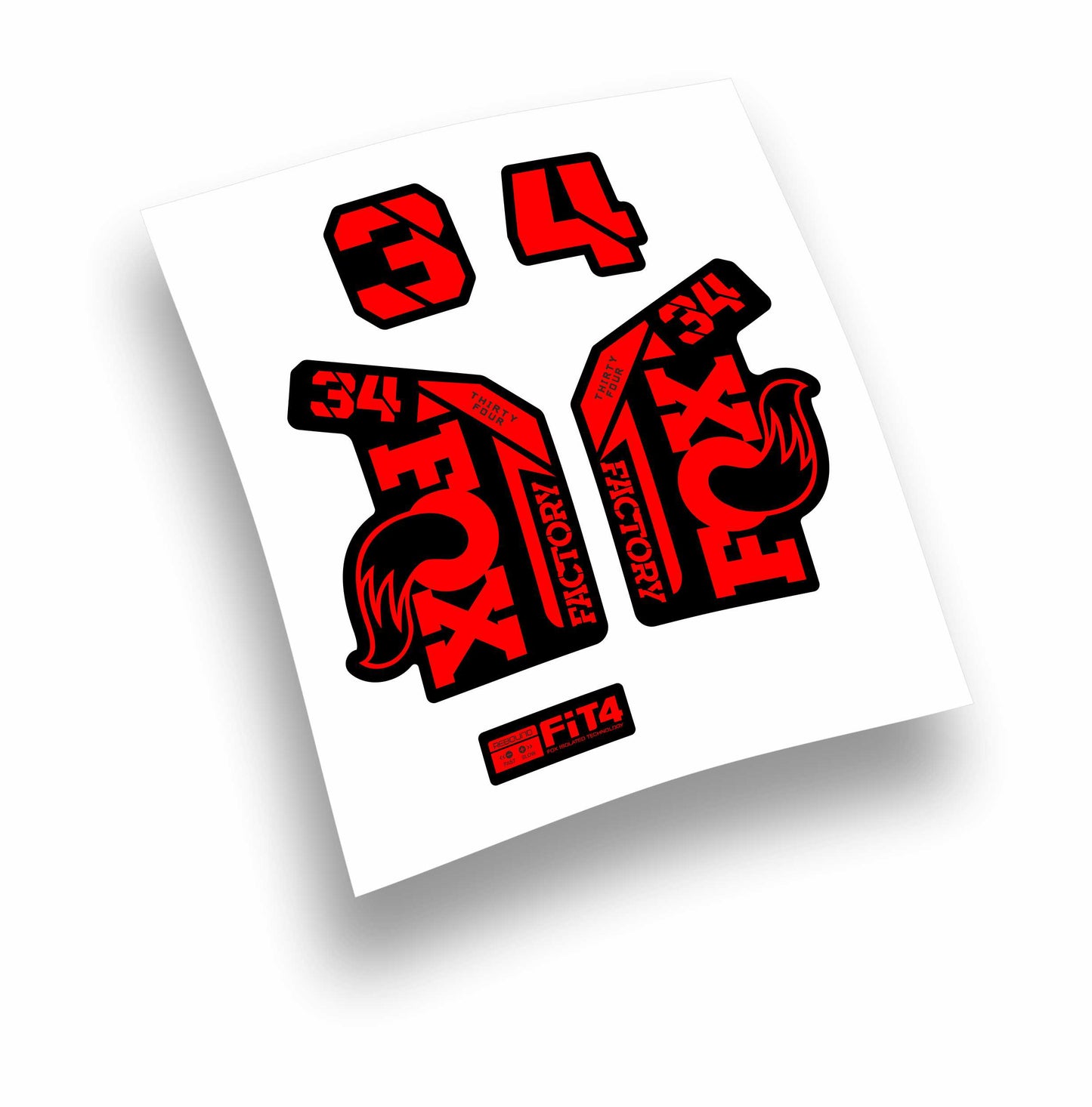 Fox 34 Factory Step Cast 140mm adesivi sticker per forcella mountain bike
