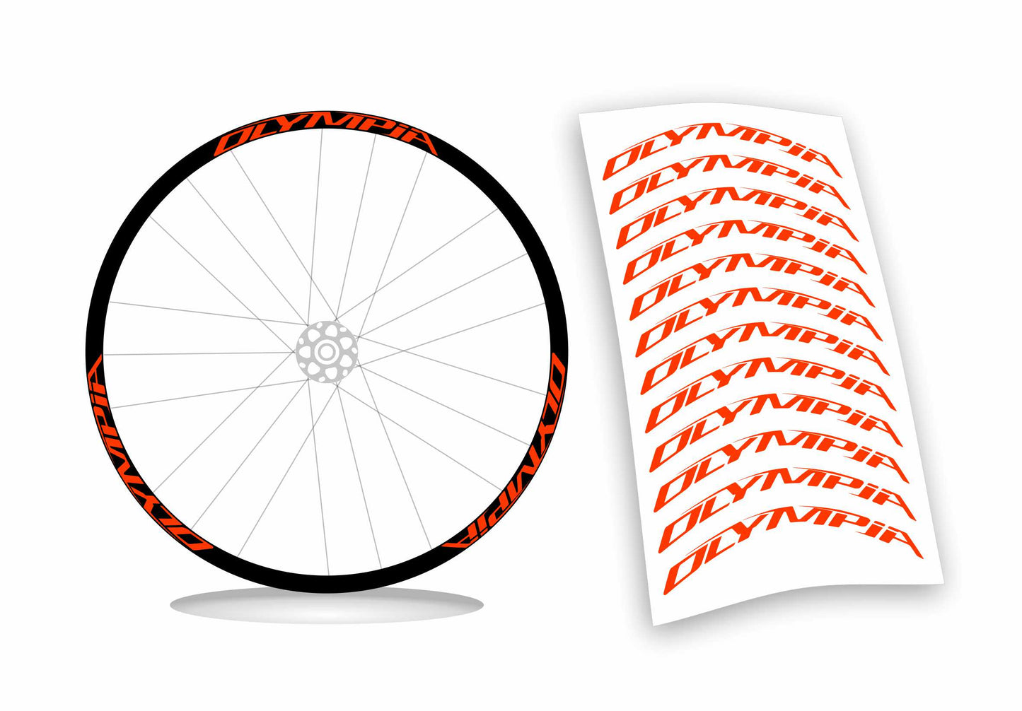 Olympia kit adesivi per cerchi bici colore personalizzato