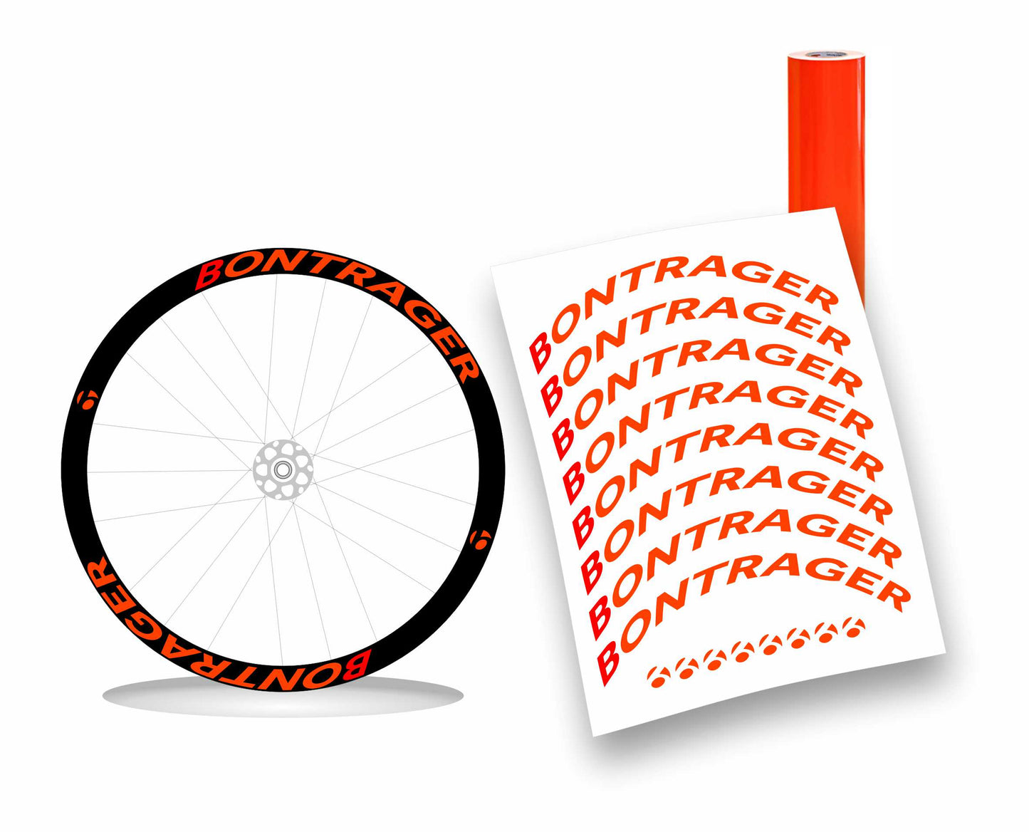 Kit adesivi bontrager cerchi bici bdc h3cm