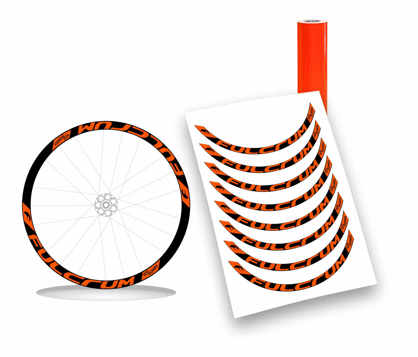 fulcrum red power adesivi stickers per cerchi bici