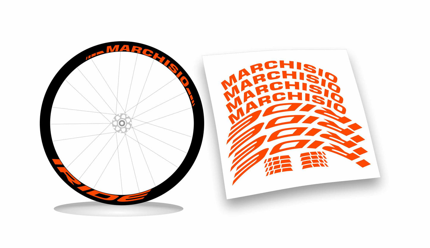 kit adesivi stickers cerchi bicicletta marchisio iride