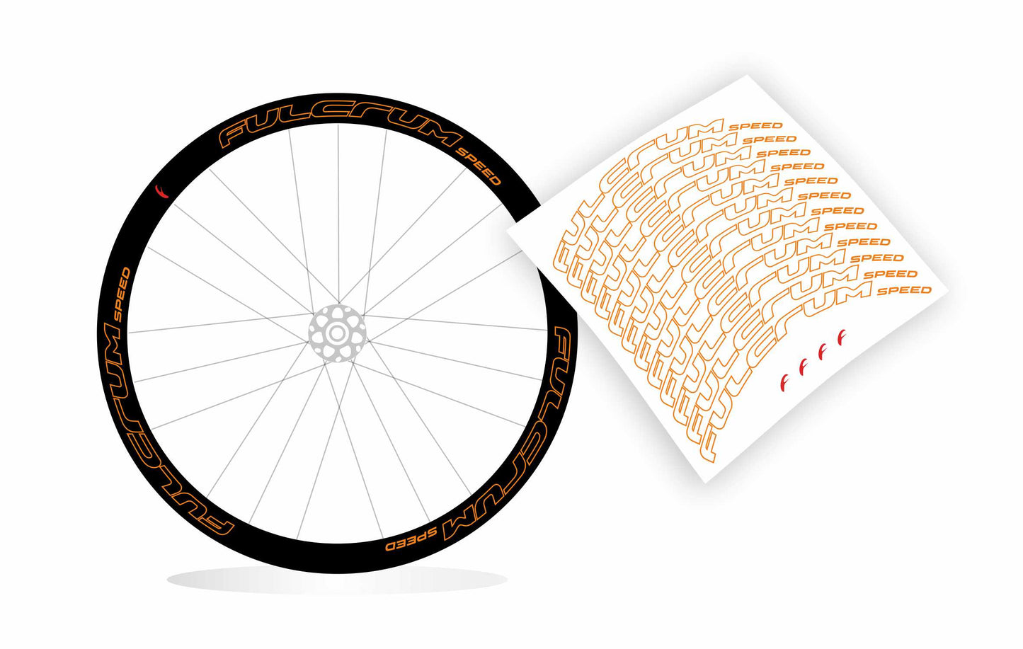 Fulcrum Racing speed profilo 40/35mm adesivi stickers cerchi bici da corsa personalizzati