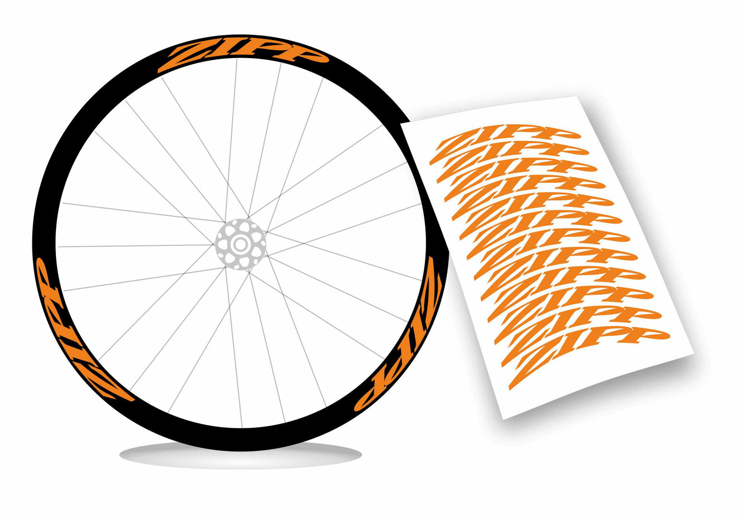 Kit adesivi cerchi bici bdc Zipp colori a scelta 12 pezzi wheel stickers