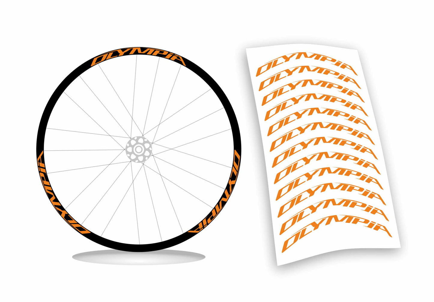 Olympia kit adesivi per cerchi bici colore personalizzato