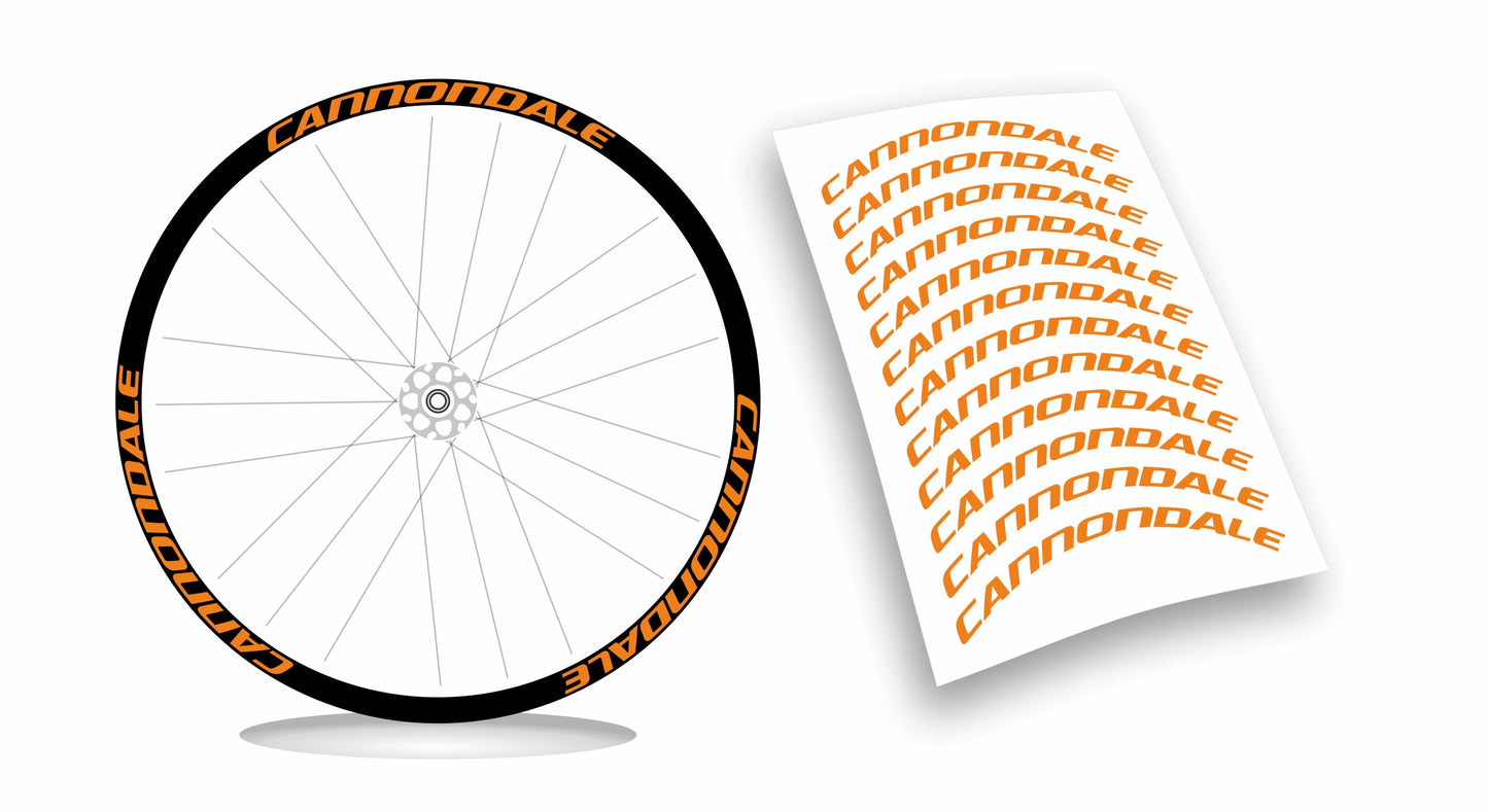 kit adesivi cerchi Cannondale colori a scelta anche fluo 12 pezzi
