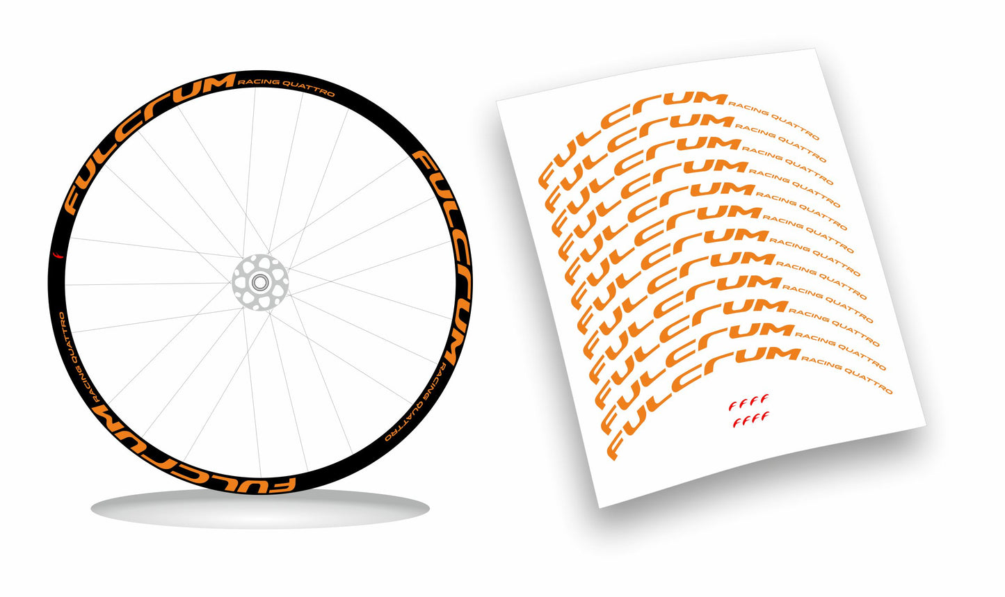 Fulcrum Racing 4/Quattro adesivi cerchi bici da corsa personalizzati stickers 28"