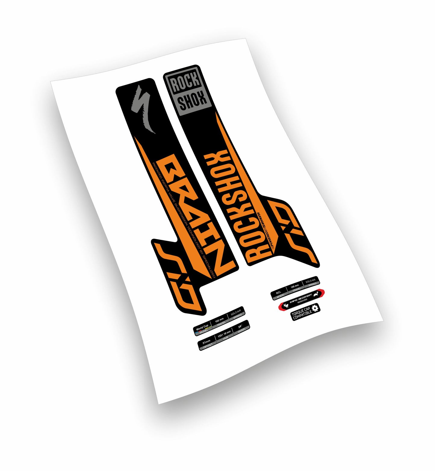 Rock shox Sid Brain 29" - anno 2018 - adesivi personalizzati per forcella