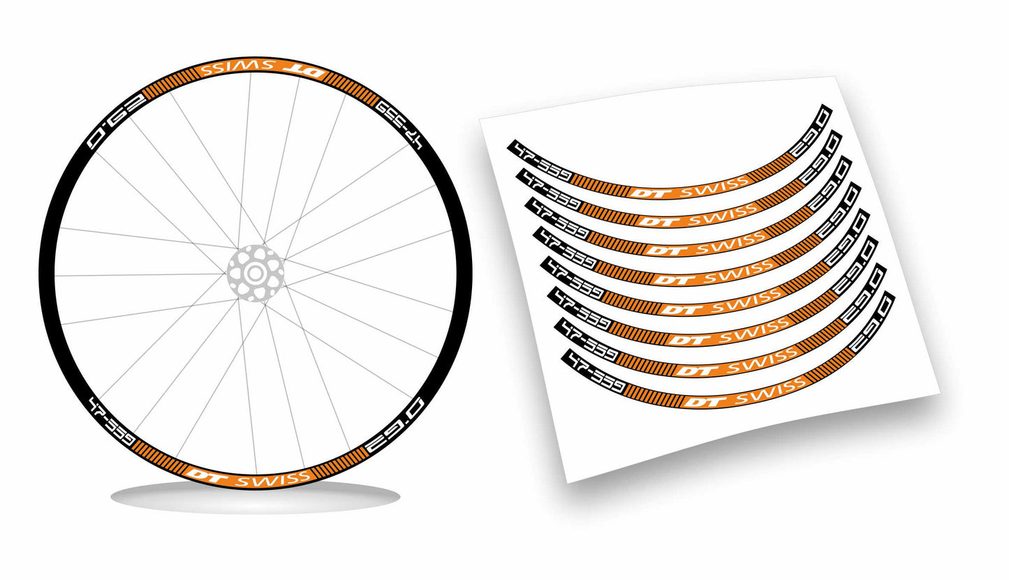dt swiss 47-559 adesivi ruote bicicletta colori personalizzabili 8pz