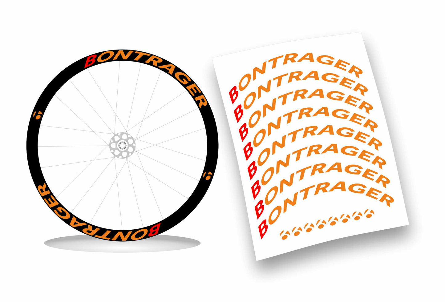 Kit adesivi bontrager cerchi bici bdc h3cm