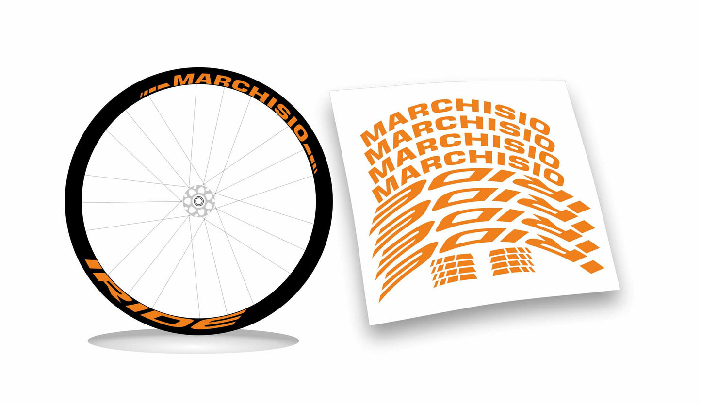kit adesivi stickers cerchi bicicletta marchisio iride