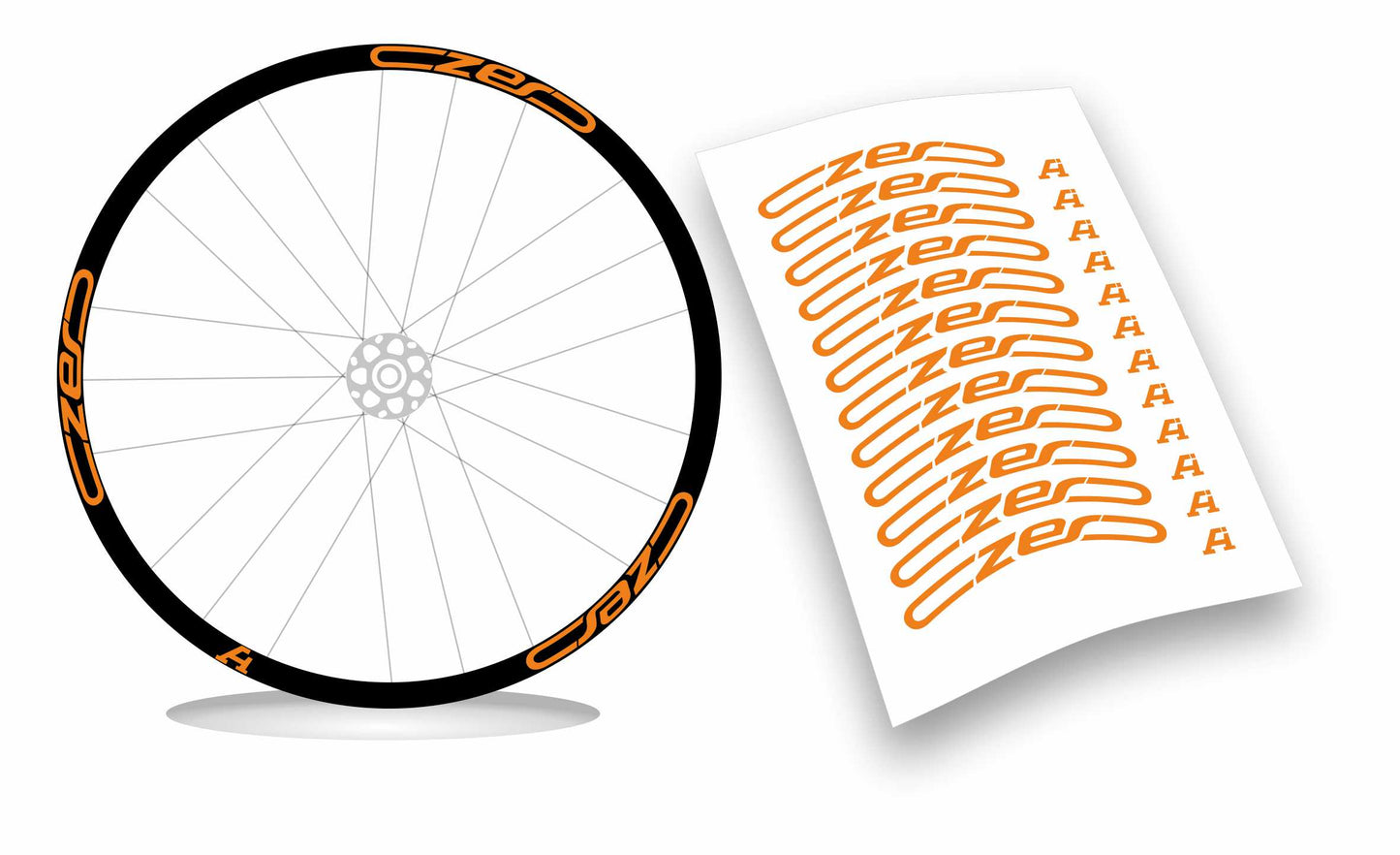 Adesivi cerchi ruote mtb CZERO cannondale senza fondo personalizzabili customizable color
