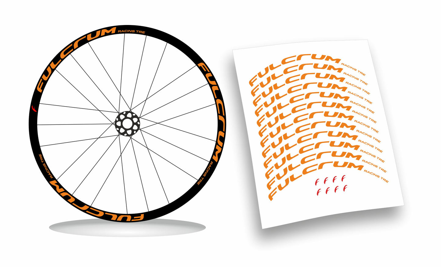 Fulcrum Racing 3/ Tre adesivi cerchi bici da corsa personalizzati stickers 28"