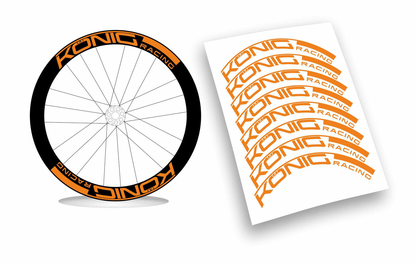 KONIG Racing adesivi personalizzati per cerchi bici da corsa