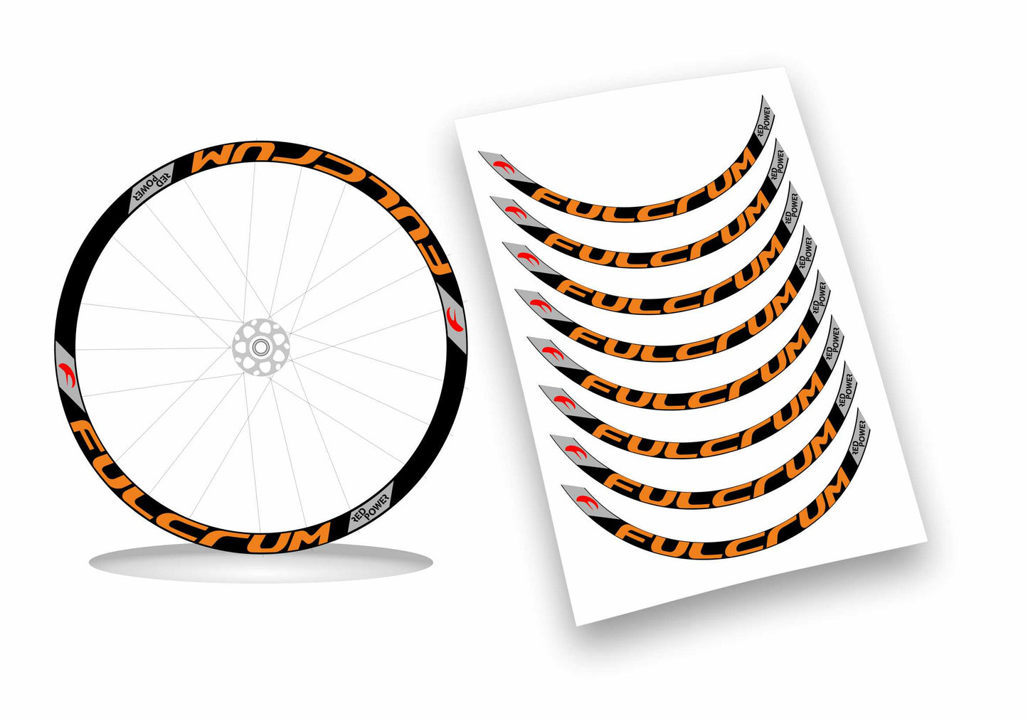 fulcrum red power adesivi stickers per cerchi bici