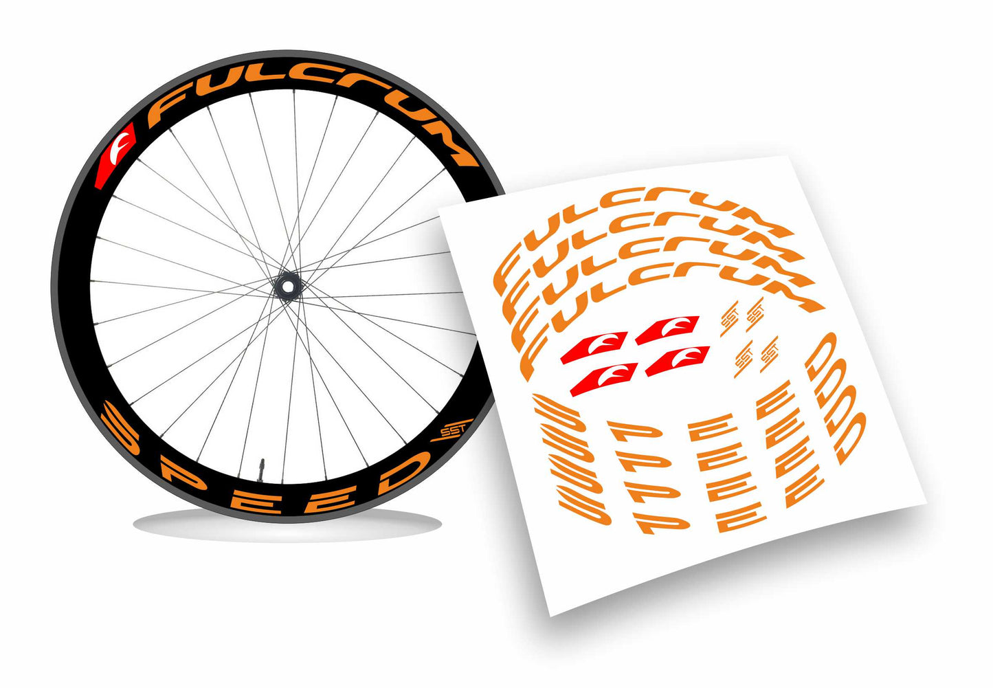 Fulcrum Racing speed 55t adesivi sticker cerchi bici da corsa personalizzati