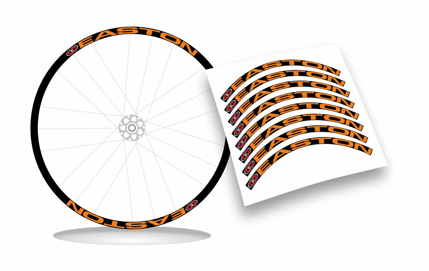 kit adesivi cerchi Easton colori a scelta anche fluo 8 pezzi