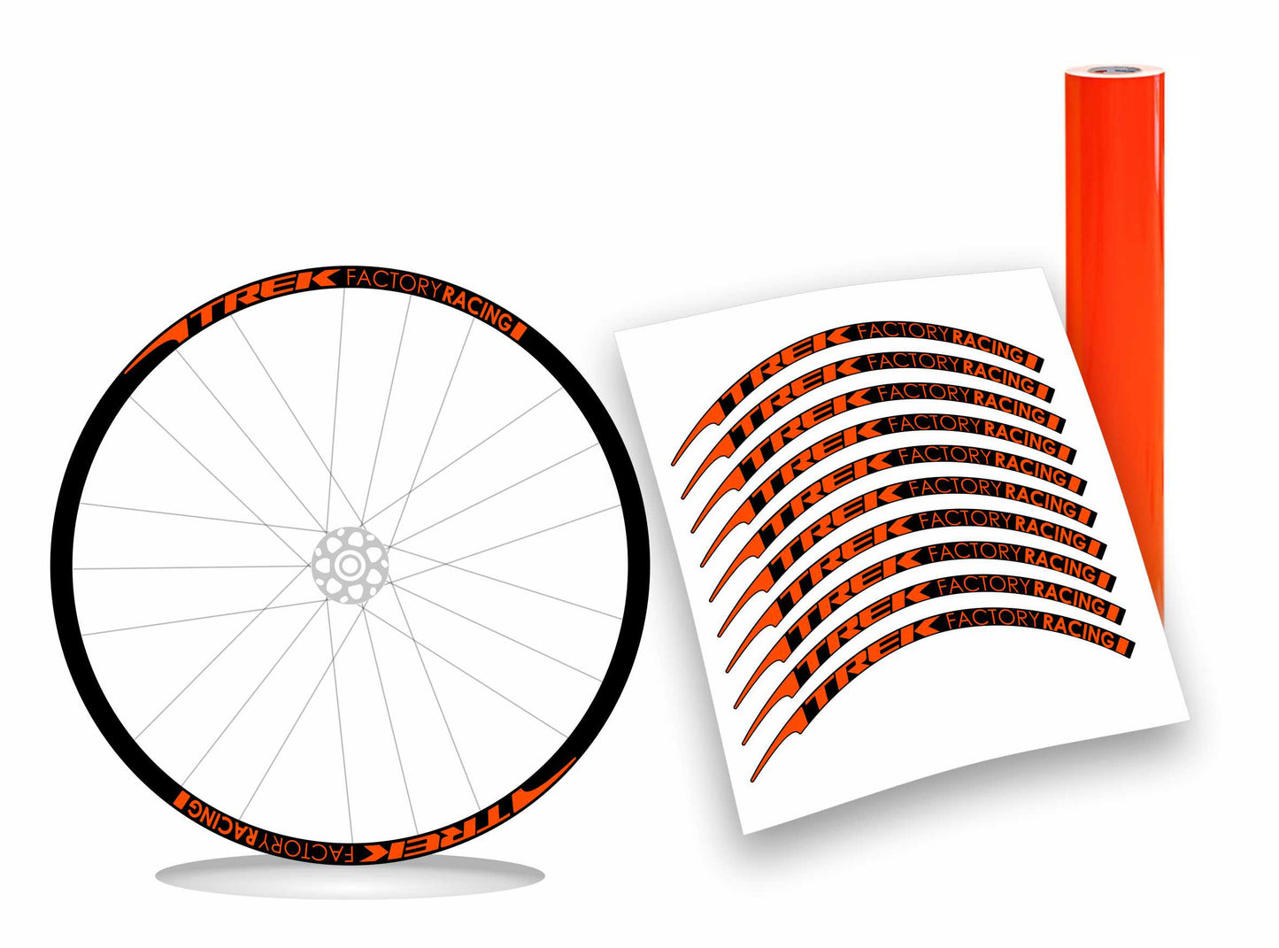 Adesivi cerchi ruote bici trek factory racing