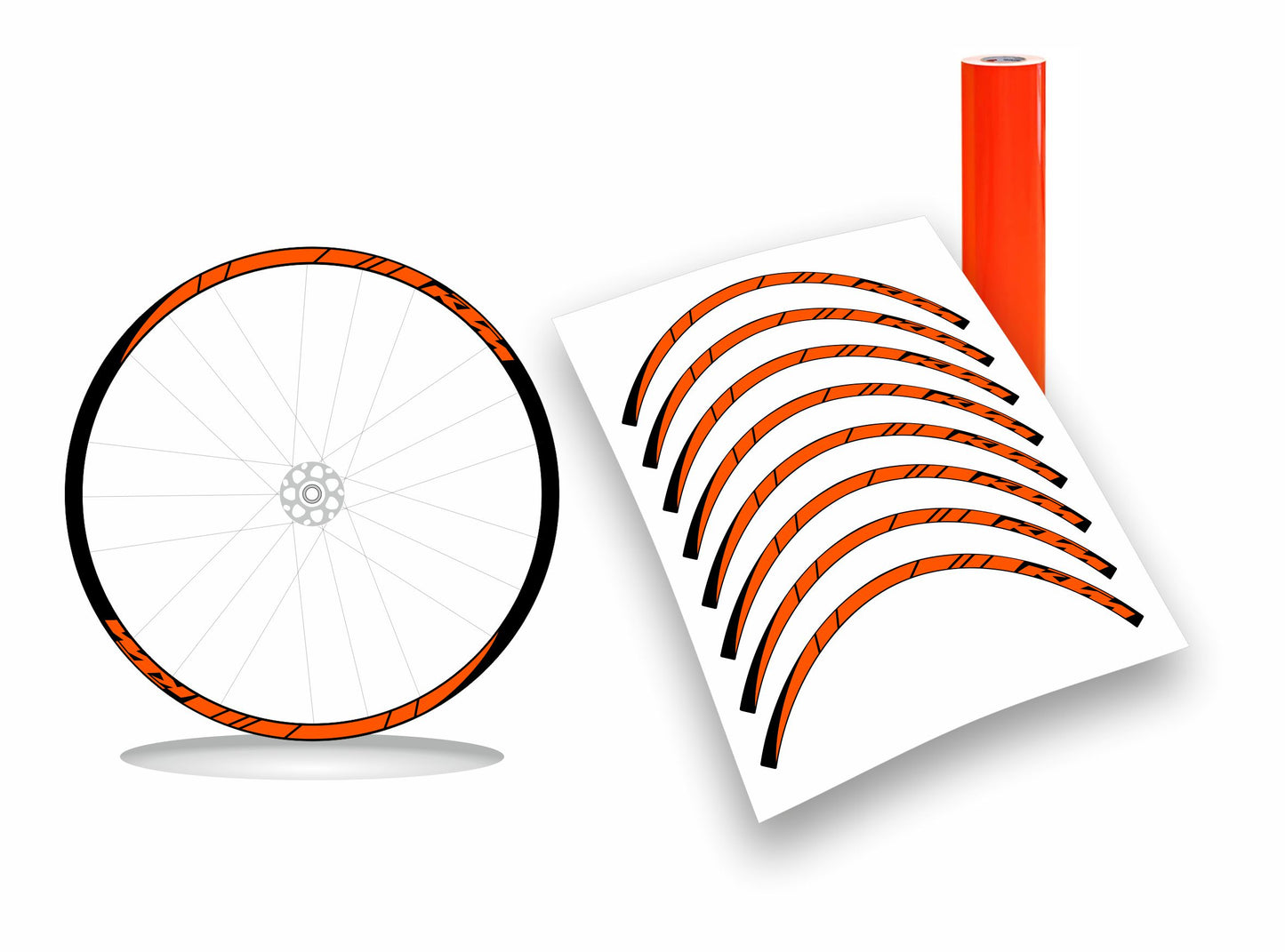 kit adesivi bicicletta cerchi ktm 8pz colore personalizzato misura 26-27.5-28-29