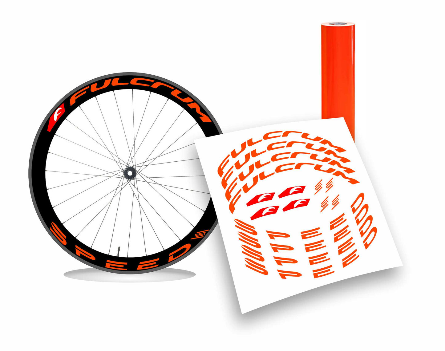 Fulcrum Racing speed 55t adesivi sticker cerchi bici da corsa personalizzati