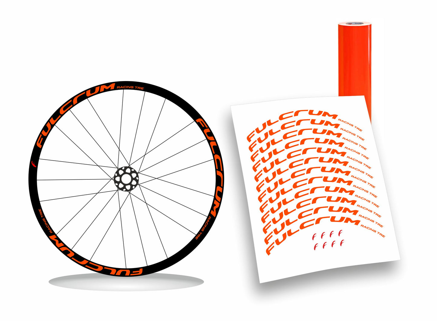 Fulcrum Racing 3/ Tre adesivi cerchi bici da corsa personalizzati stickers 28"