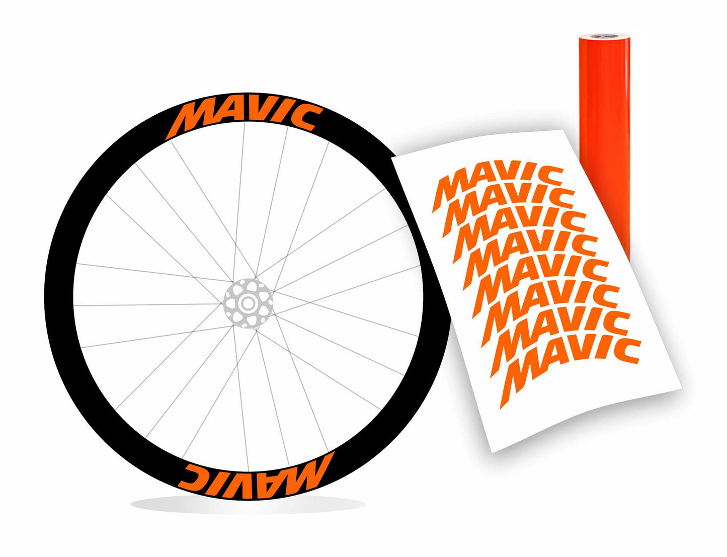 Adesivi cerchi ruote bici Mavic profilo 45
