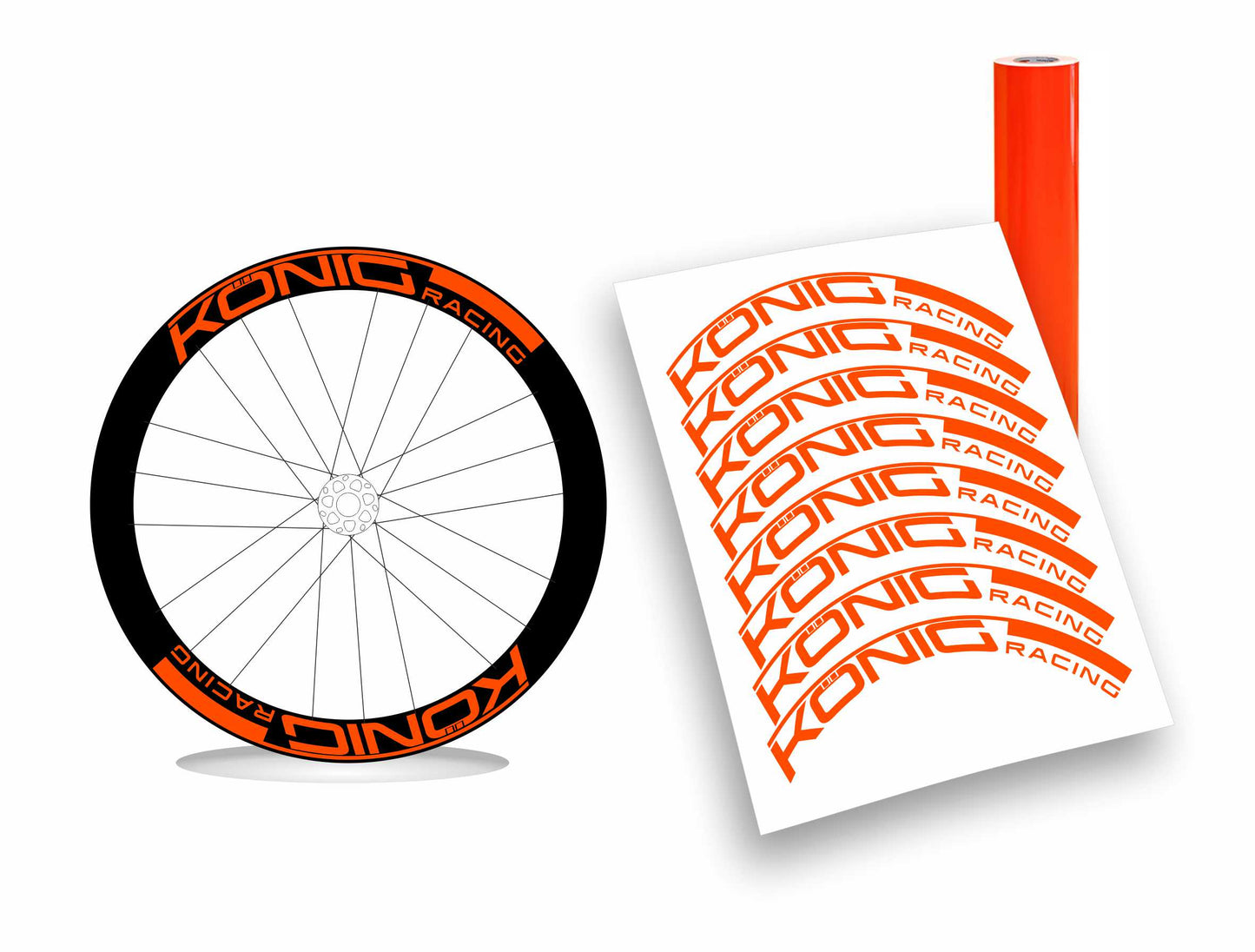 KONIG Racing adesivi personalizzati per cerchi bici da corsa