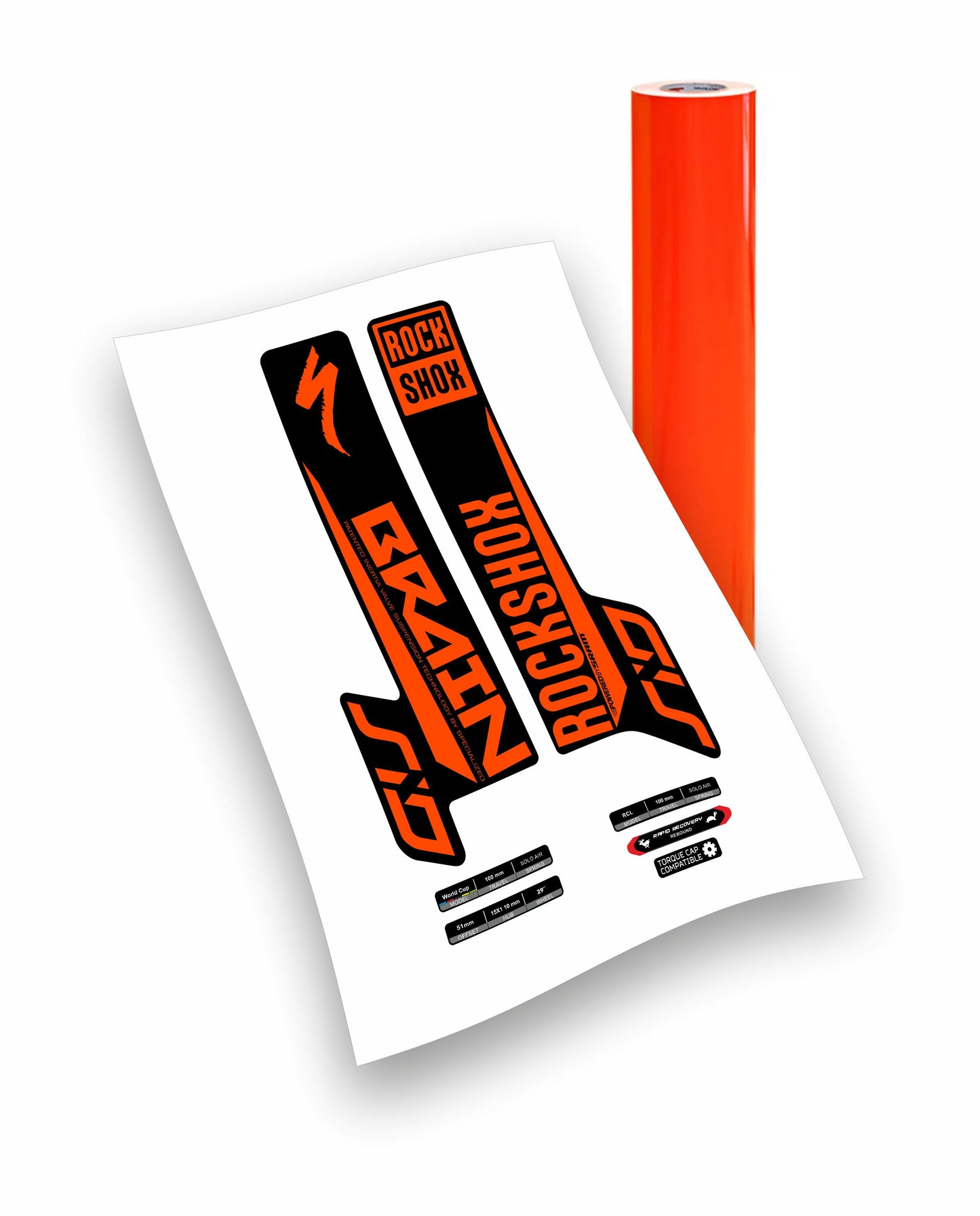 Rock shox Sid Brain 29" - anno 2018 - adesivi personalizzati per forcella