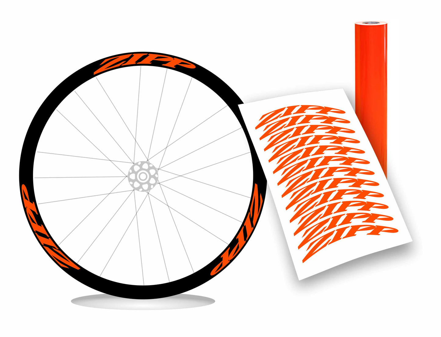 Kit adesivi cerchi bici bdc Zipp colori a scelta 12 pezzi wheel stickers