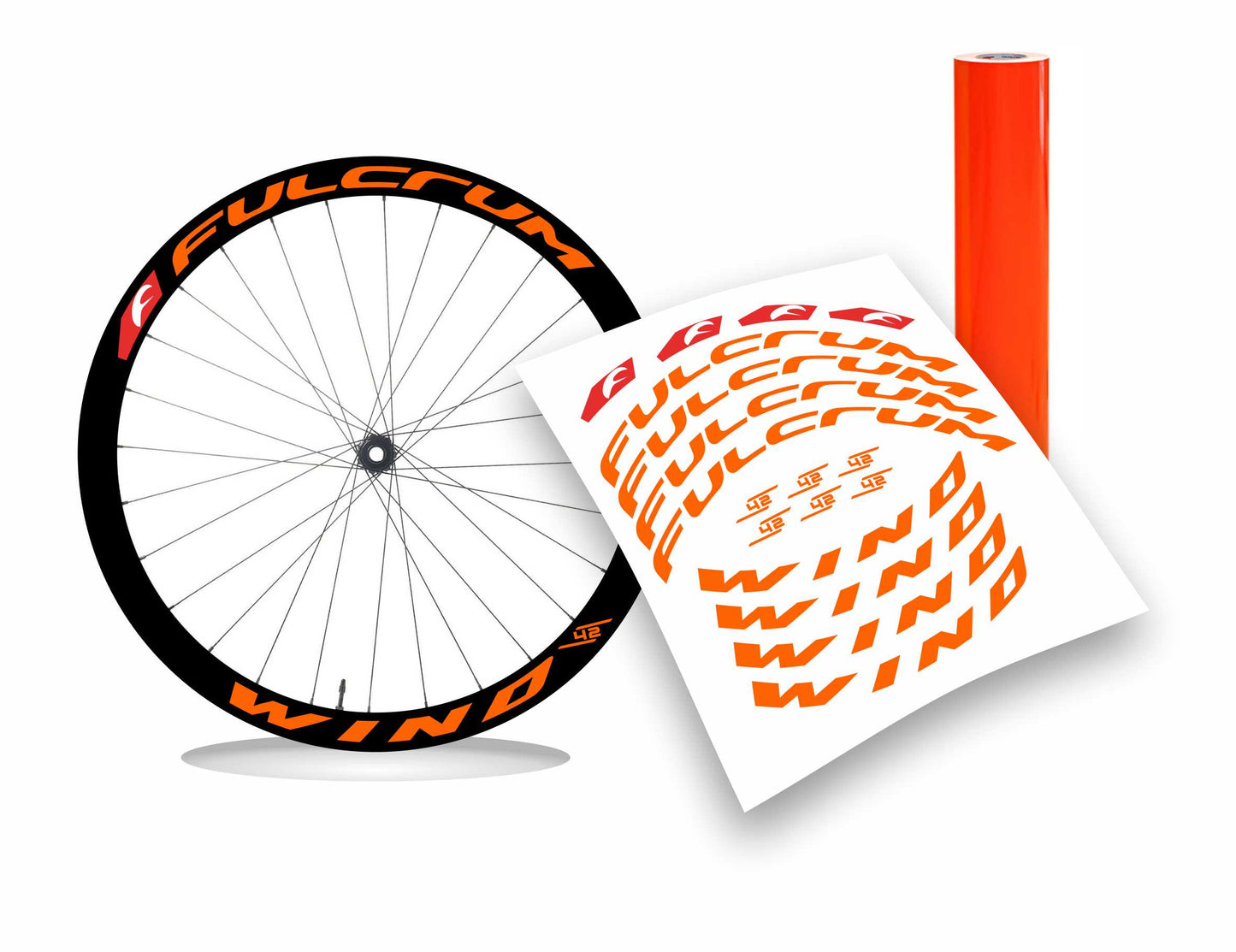 Fulcrum wind 42 adesivi sticker cerchi bici da corsa personalizzati