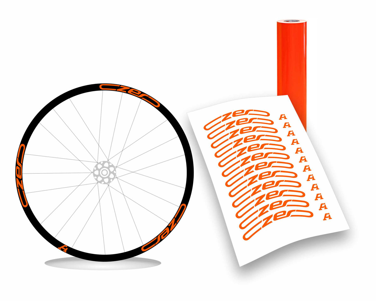 Adesivi cerchi ruote mtb CZERO cannondale senza fondo personalizzabili customizable color