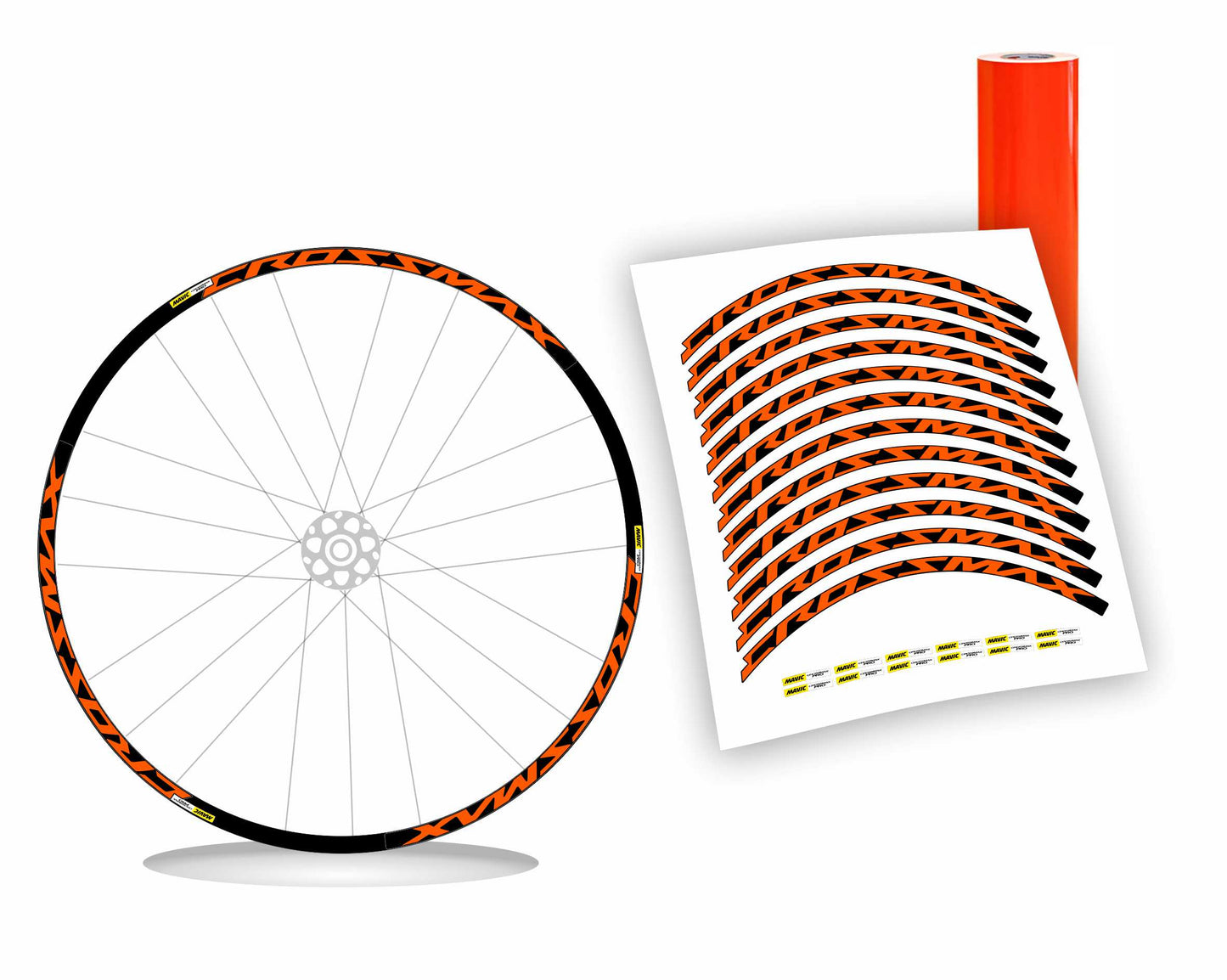 kit adesivi cerchi bici mtb mavic CROSSMAX pro anno 2016/2017 colore personalizzato antigraffio