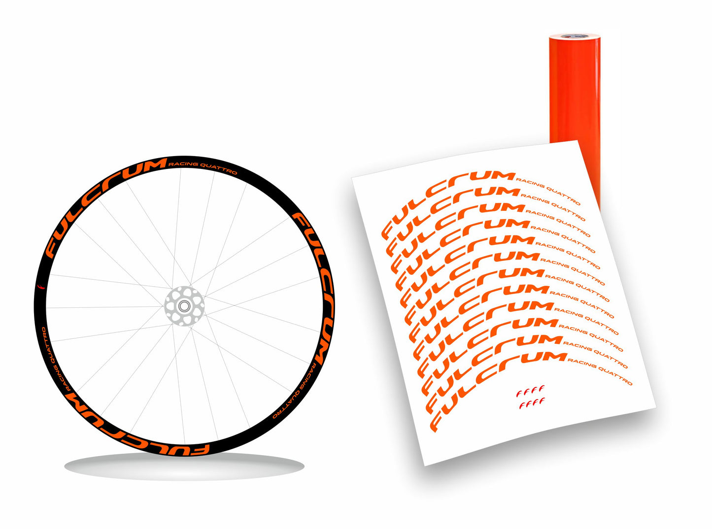 Fulcrum Racing 4/Quattro adesivi cerchi bici da corsa personalizzati stickers 28"