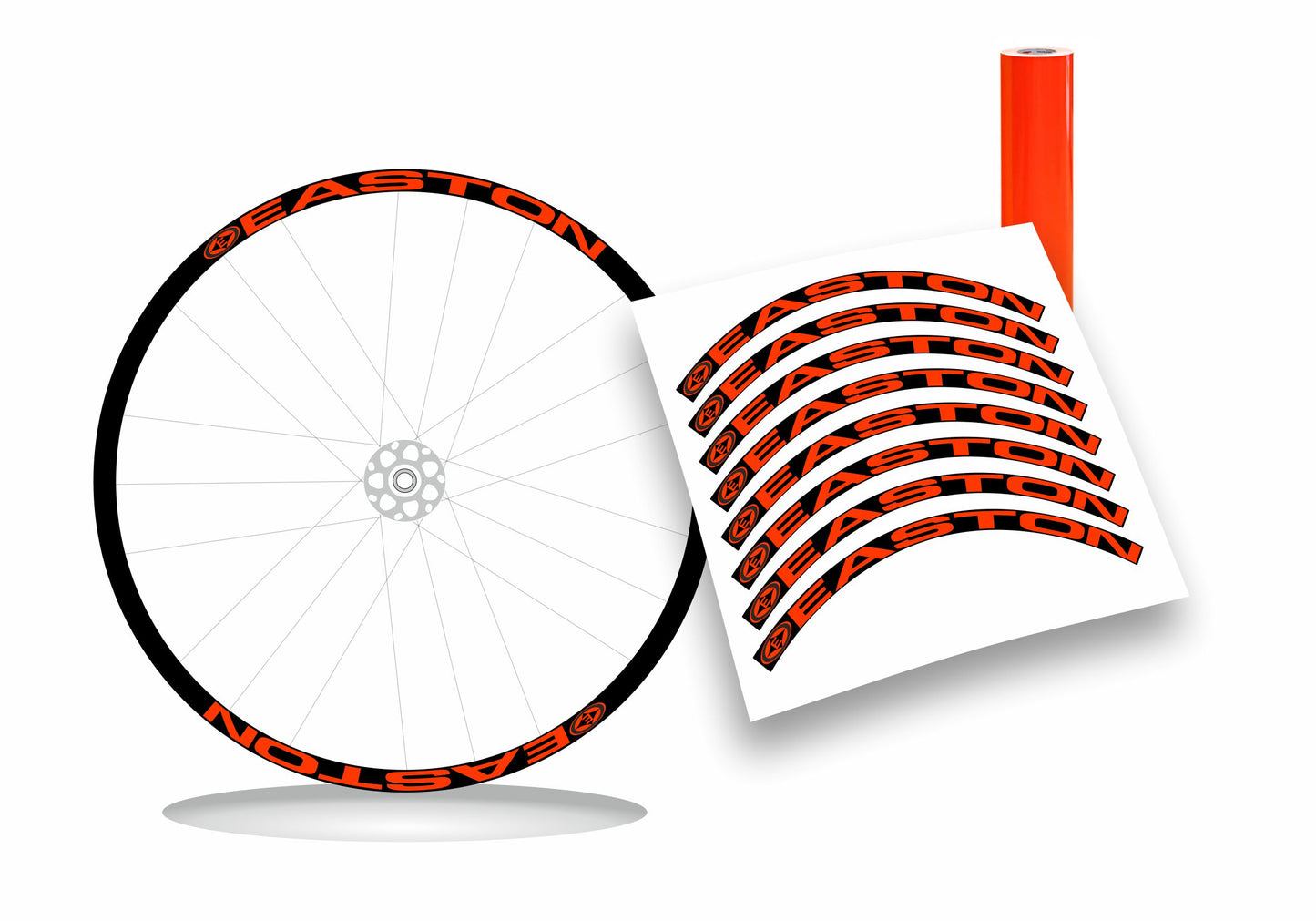 kit adesivi cerchi Easton colori a scelta anche fluo 8 pezzi