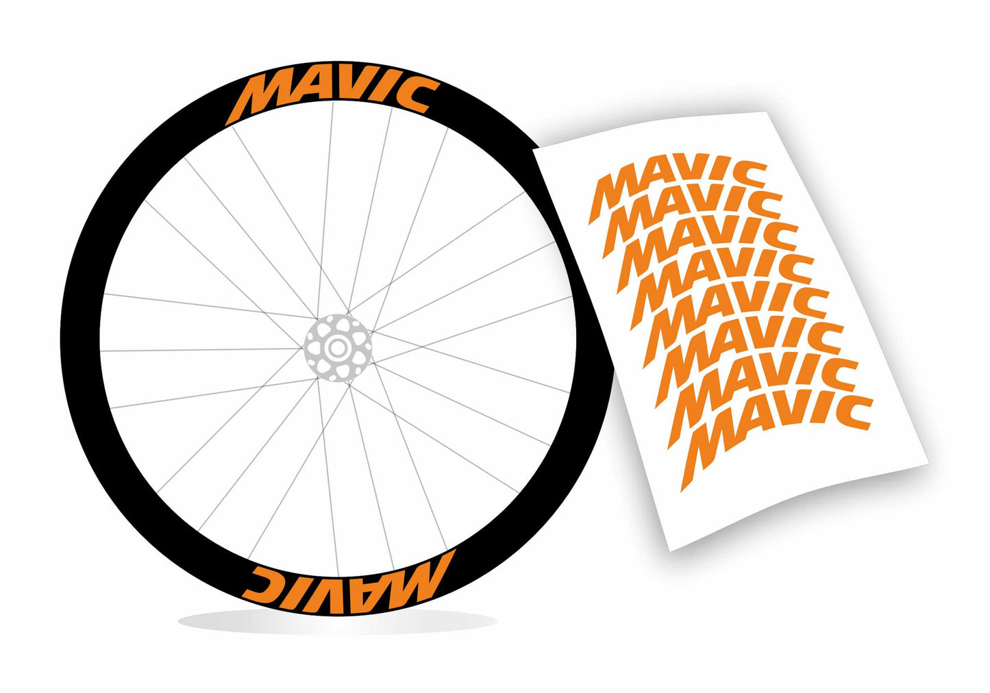 Adesivi cerchi ruote bici Mavic profilo 45