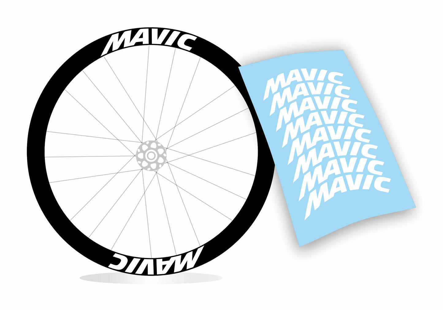 Adesivi cerchi ruote bici Mavic profilo 45