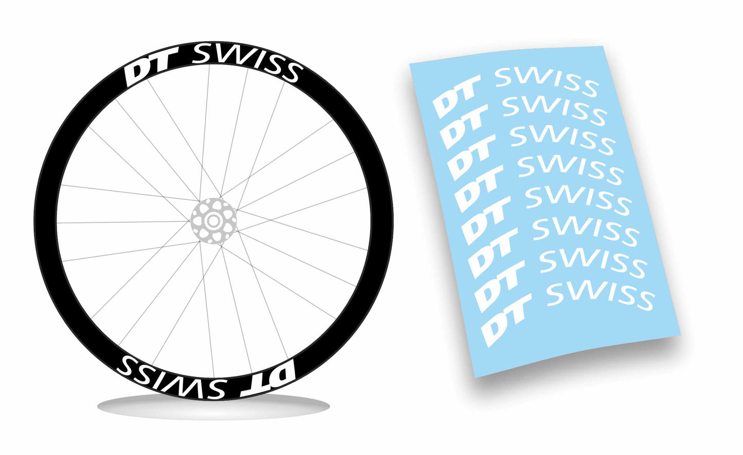 Kit adesivi/stickers cerchi bici bdc Dt swiss profilo 50mm colori a scelta 8 pezzi wheel stickers