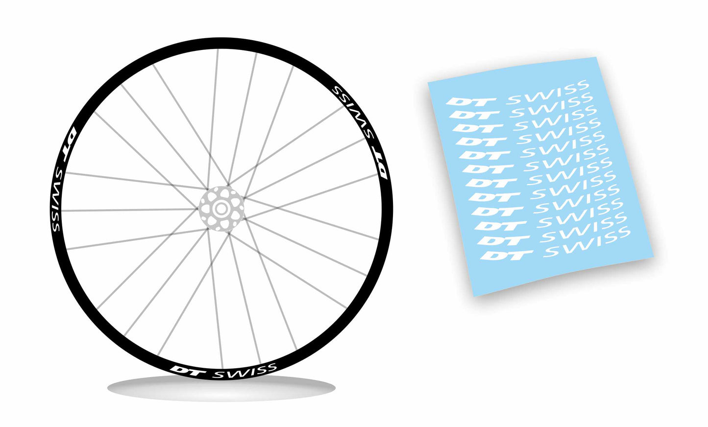 adesivi cerchi DT SWISS 17 x 1,5 wheel stickers 12 pz
