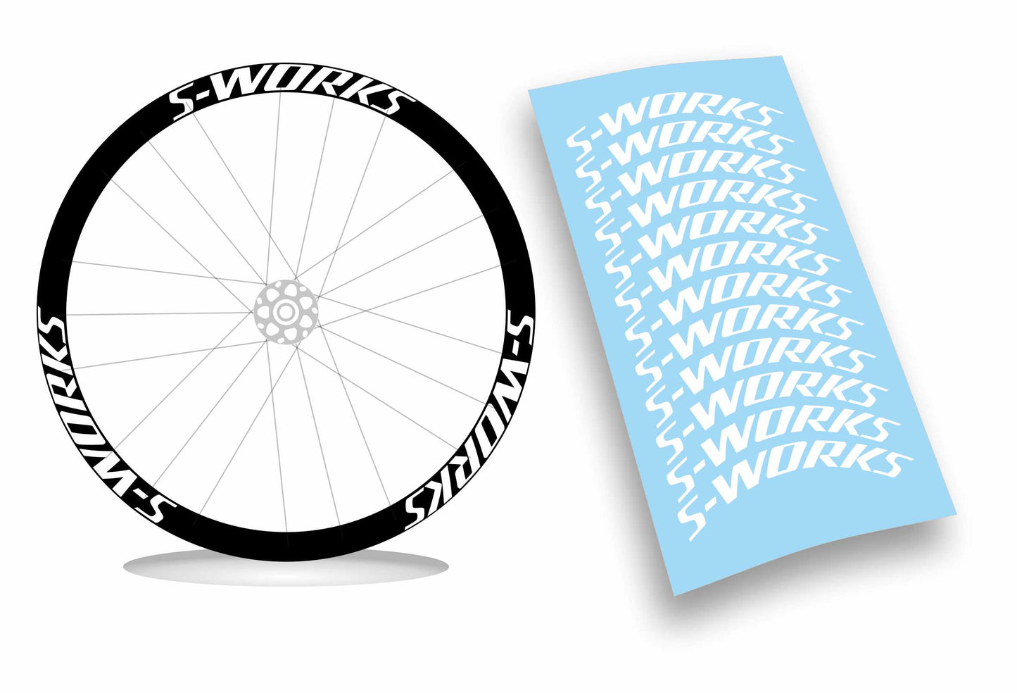 Kit adesivi personalizzato cerchi bici da corsa specialized s-works 12pezzi
