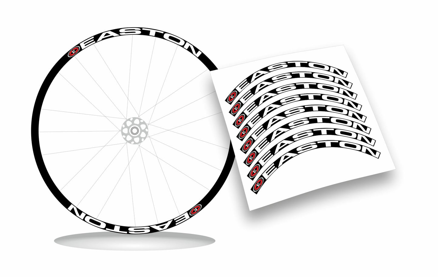 kit adesivi cerchi Easton colori a scelta anche fluo 8 pezzi