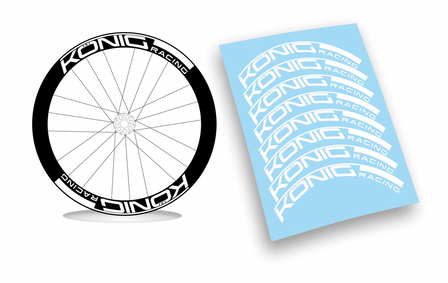 KONIG Racing adesivi personalizzati per cerchi bici da corsa