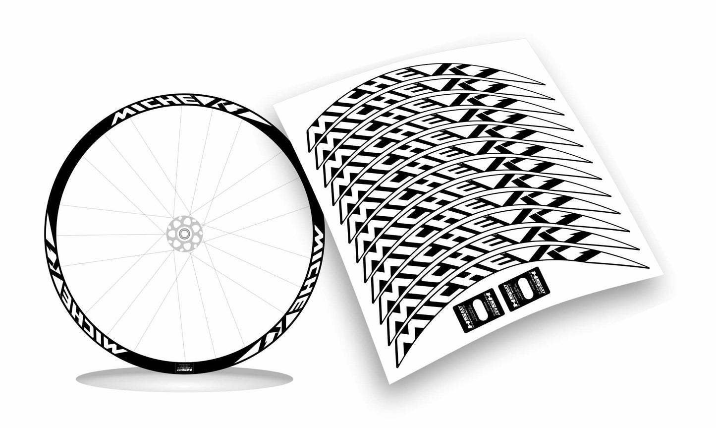 Miche k1 adesivi per ruote cerchi bicicletta